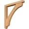 Ekena Millwork Legacy Arts and Crafts Smooth Bracket w/ Offset Brace, Western Red Cedar, 5 1/2"W x 44"D x 44"H BKT0604X44X44LEC03SWR - alternate 1